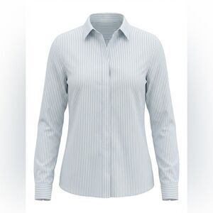 J MCLAUGHLIN WOMENS LIGHT GREEN STRIPED BLOUSE SIZE 6